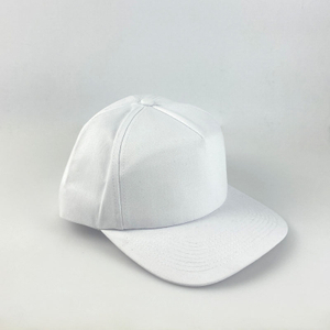 Wholesale Blank White 5 Panel Snapback Cap Custom Color Solid Golf Hat Classic Sport Flat Brim Caps
