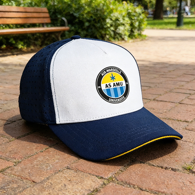 Custom Rubber Patch 5 Panel Waterproof Baseball Cap Laser Cut Hole Breathable Hat Leisure Sports Caps