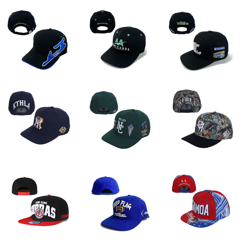 Custom Wholesale Embroidery Printed Snapback Cap Adjustable Fit Baseball Hat Cap Hip Hop Sports Gorras