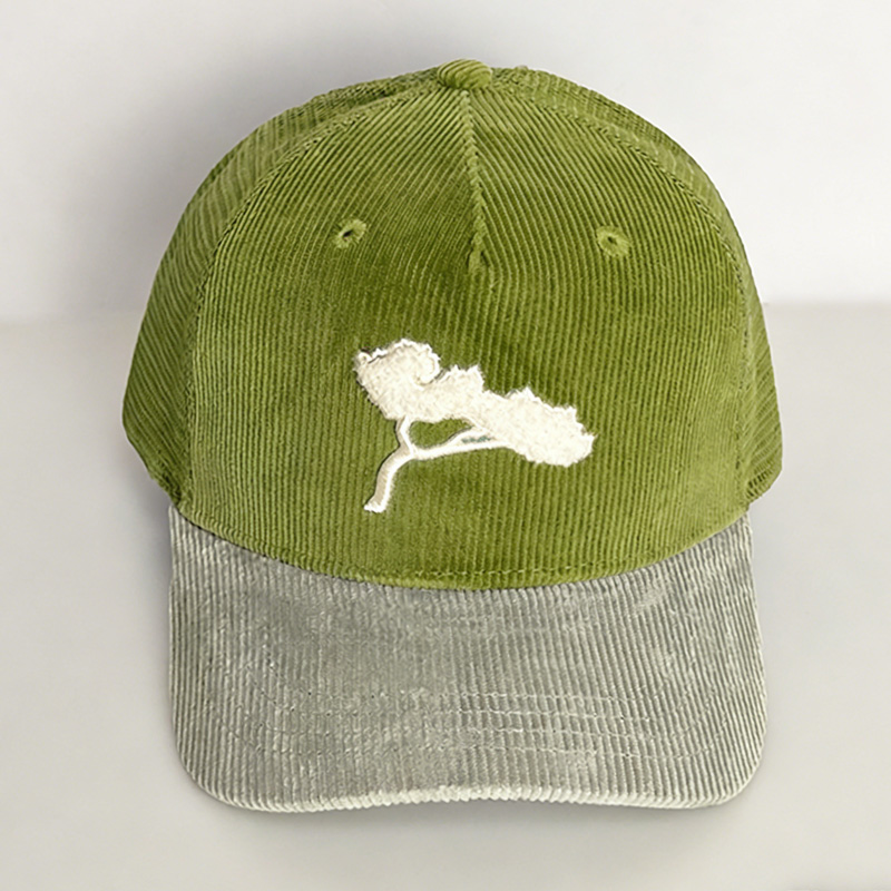 High Quality Contrast Color Corduroy Trucker Cap Custom Logo Embroidery Baseball Hat Unisex Fashion Breathable Hats