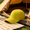 High Quality Yellow Washed Cotton Baseball Cap Custom Embroidery Printed Waterproof Sports Caps Fashion Plain Hat