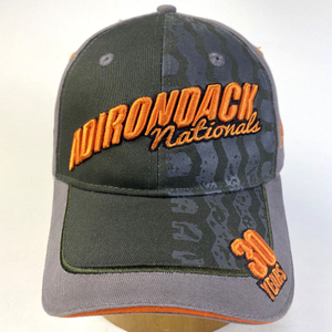 Custom Logo 3D Embroidery 6 Panel Baseball Cap Printing Sandwich Cotton Adjustable Racing Hat