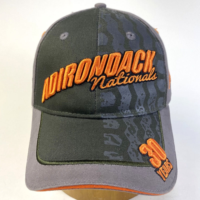 Custom Logo 3D Embroidery 6 Panel Baseball Cap Printing Sandwich Cotton Adjustable Racing Hat