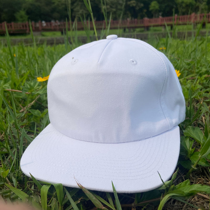Wholesale Blank White 5 Panel Snapback Cap Custom Color Solid Golf Hat Classic Sport Flat Brim Caps