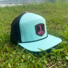 Wholesale Custom 6 Panel Rubber Patch Snapback Cap Laser Cut Hole Breathable Golf Caps Trucker Hat