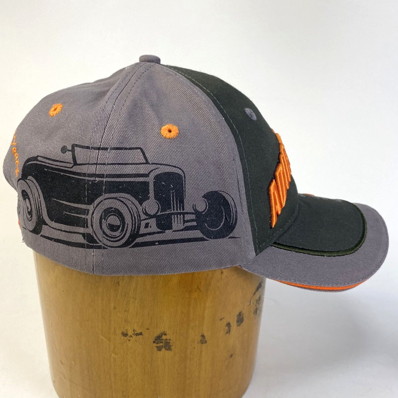 Custom Logo 3D Embroidery 6 Panel Baseball Cap Printing Sandwich Cotton Adjustable Racing Hat