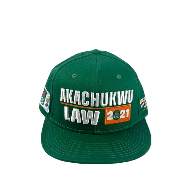 Custom Embroidery Patch Green 6 Panel Snapback Cap Fashion Hip Hop Flat Brim Hat Summer Waterproof Caps