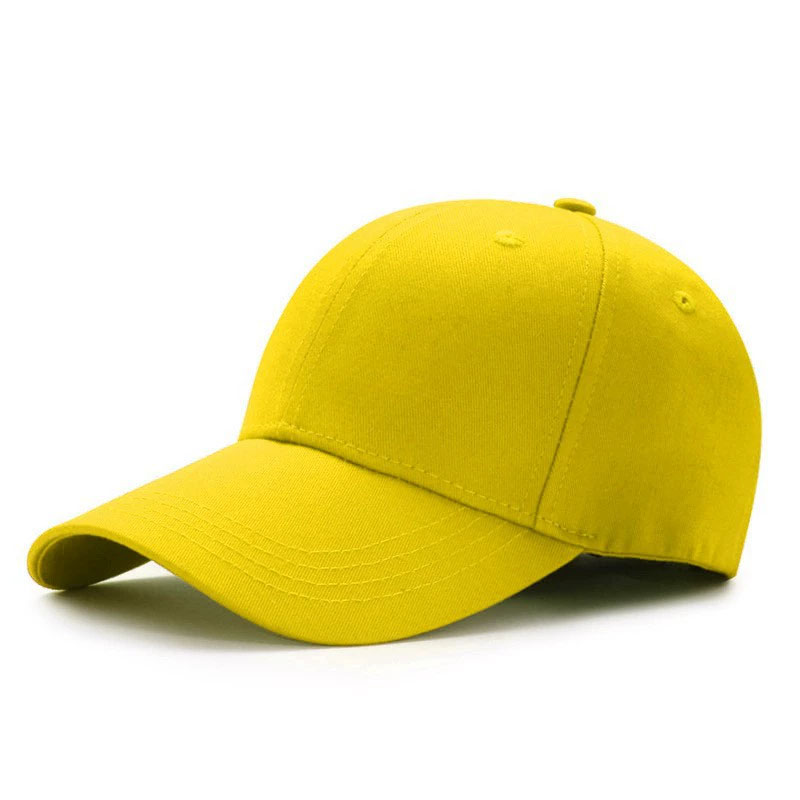 High Quality Yellow Washed Cotton Baseball Cap Custom Embroidery Printed Waterproof Sports Caps Fashion Plain Hat