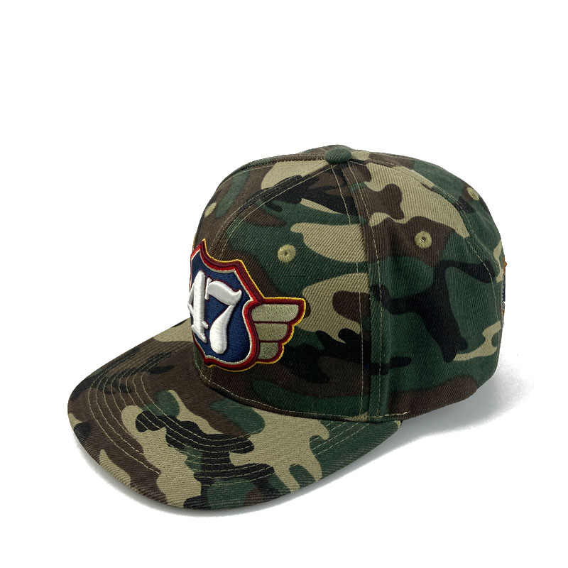 OEM Custom Embroidery Logo Green Snapback Cap High Quality Camouflage Sports Tactical Caps Outdoor Casual Hats