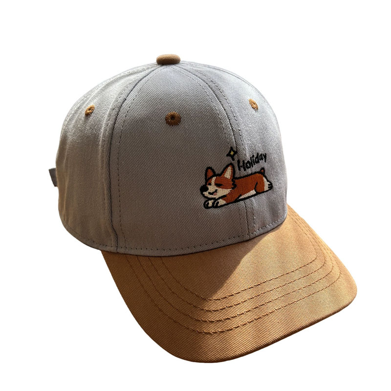 Custom Animal Embroidery Cartoon Kids Cap Fashion Contrast Color Outdoor Sports Baseball Cap Hat
