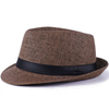 Custom Classic Wide Brim Straw Cap Fashion Vintage Gentleman's Hat Summer Beach Hiking Hats