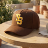 Manufacturer Brown 5 Panel Baseball Cap Custom Logo Embroidered Unisex Snapback Caps Promotion Outdoor Travel Hat