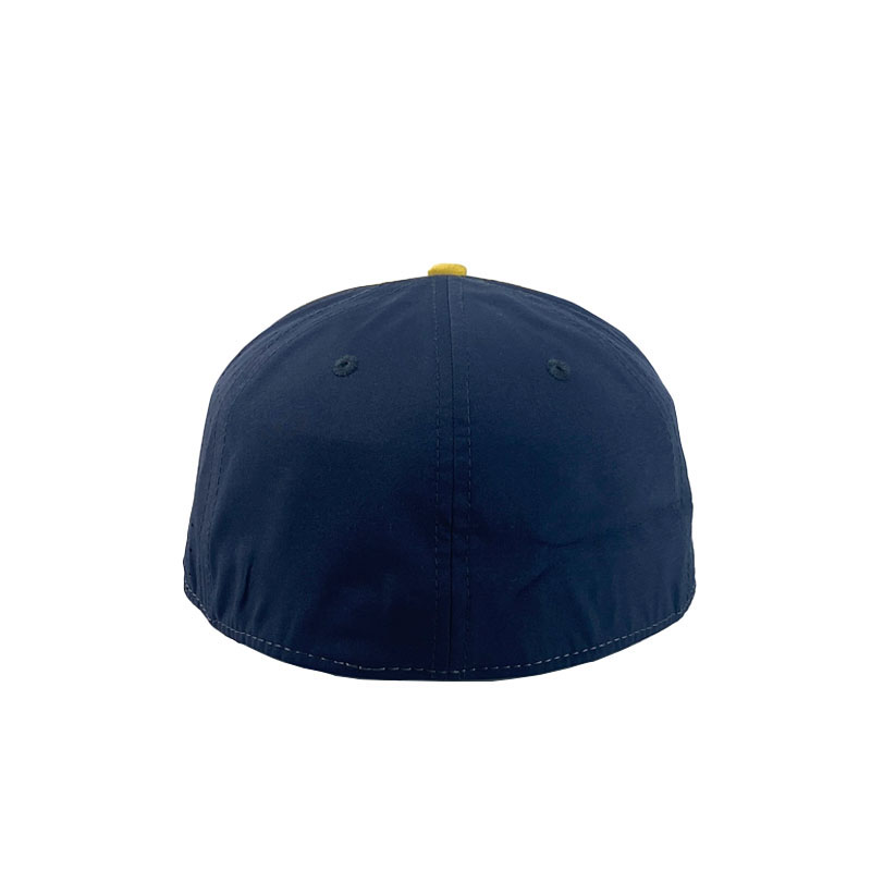 High Quality Fashion Embroidery Two Color Snapback Cap Custom Laser Cut Hole Flexible Fitted Hat Waterproof Breathable 6 Panel Hats