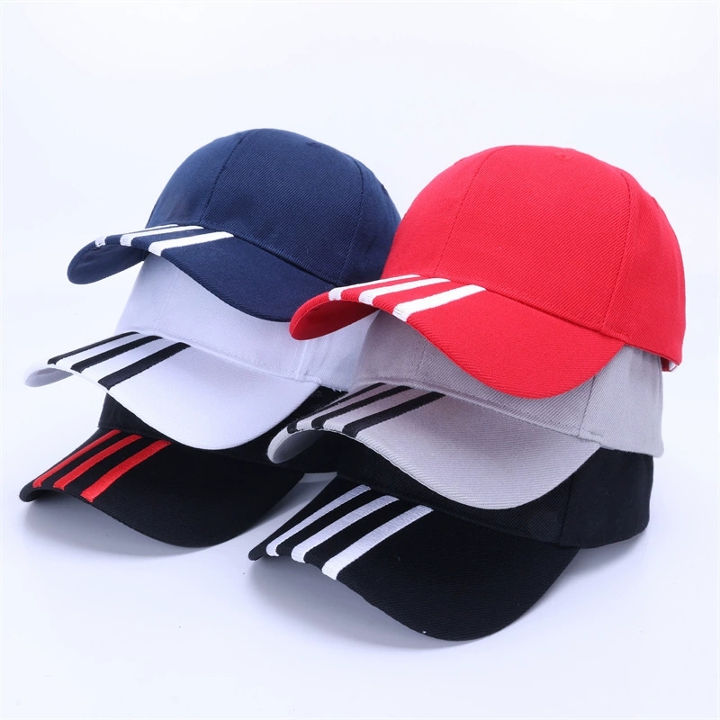 Custom Black And White Striped Baseball Cap High Quality Simple And Casual Fashion Sports Golf Hat