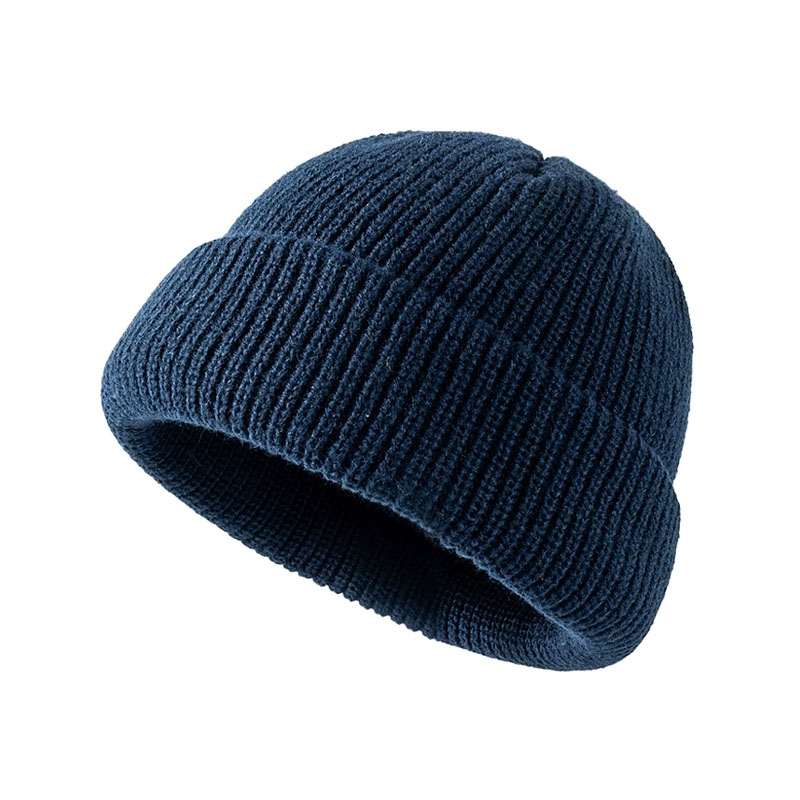 Custom Color Soft Warm Knit Hat Promotional Short Stretchable Flexible Winter Hats Fashion Outdoor Beanie Hat