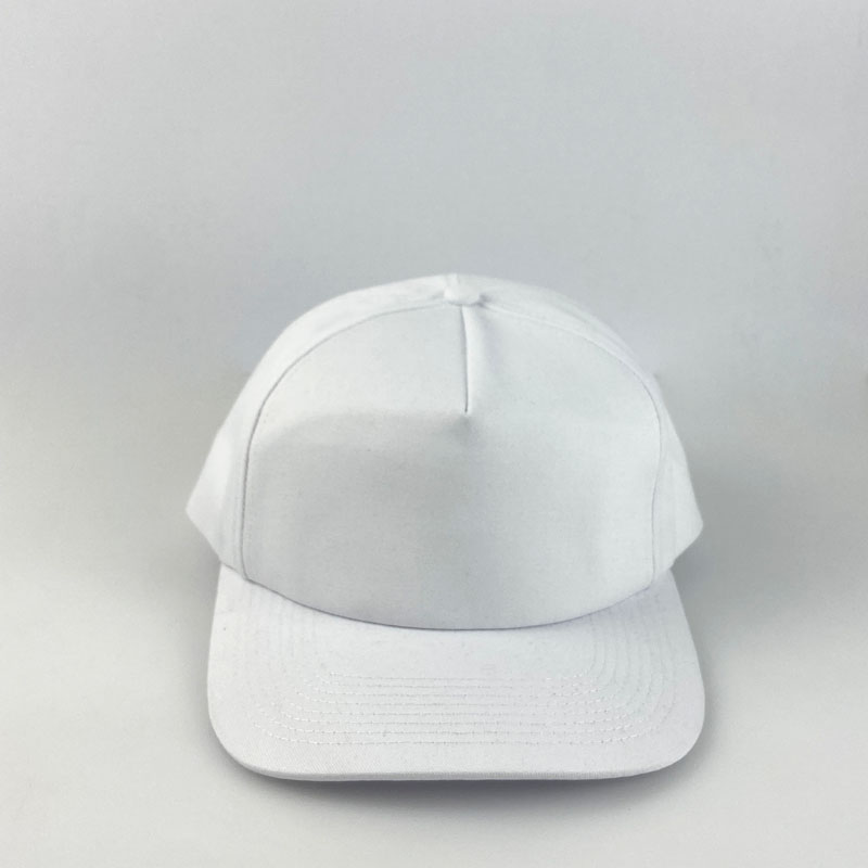 Wholesale Blank White 5 Panel Snapback Cap Custom Color Solid Golf Hat Classic Sport Flat Brim Caps