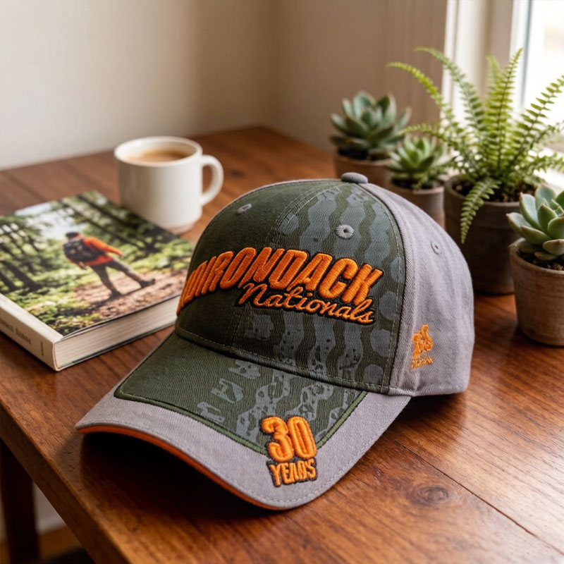 Custom Logo 3D Embroidery 6 Panel Baseball Cap Printing Sandwich Cotton Adjustable Racing Hat
