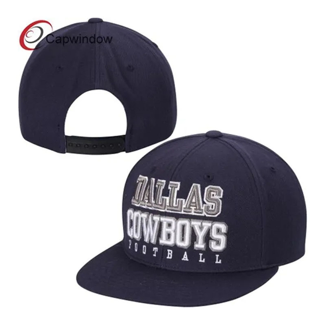 Custom High Quality Embroidered Snapback Cap Hat Cotton Fashion Sports Flat Brim Caps