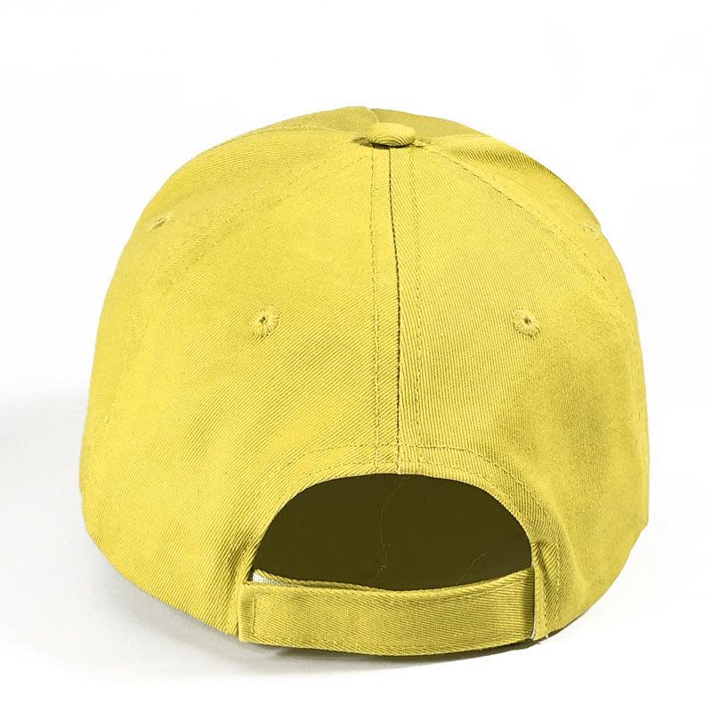 High Quality Yellow Washed Cotton Baseball Cap Custom Embroidery Printed Waterproof Sports Caps Fashion Plain Hat