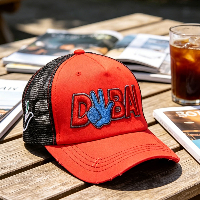 Custom 3D Embroidery Colourful Foam Mesh Trucker Hat Summer Breathable Fashion Vintage Trend Baseball Cap
