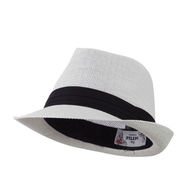 Custom Classic Wide Brim Straw Cap Fashion Vintage Gentleman's Hat Summer Beach Hiking Hats