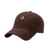 Custom Letter Logo Brown Baseball Cap High Quality Summer Soft Cotton Hat Fashion Casual Travel Caps