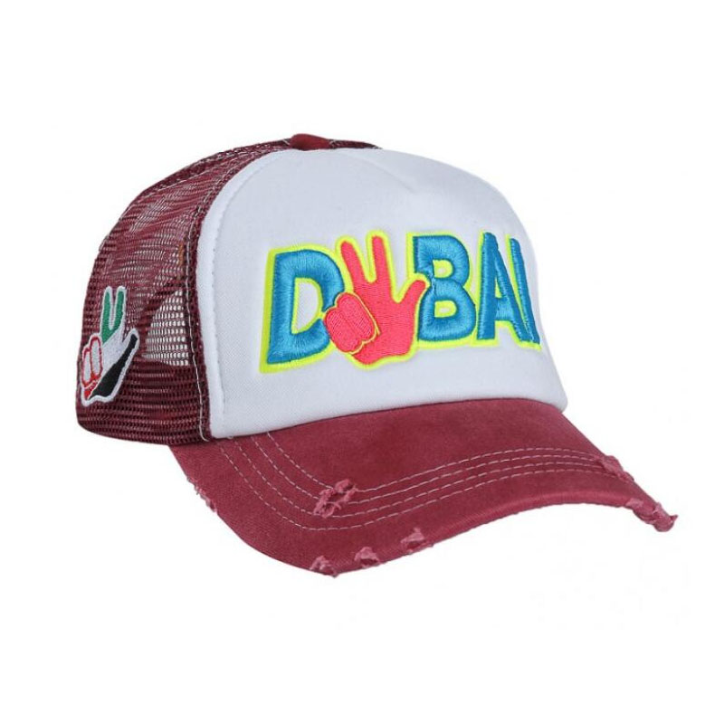 Custom 3D Embroidery Colourful Foam Mesh Trucker Hat Summer Breathable Fashion Vintage Trend Baseball Cap