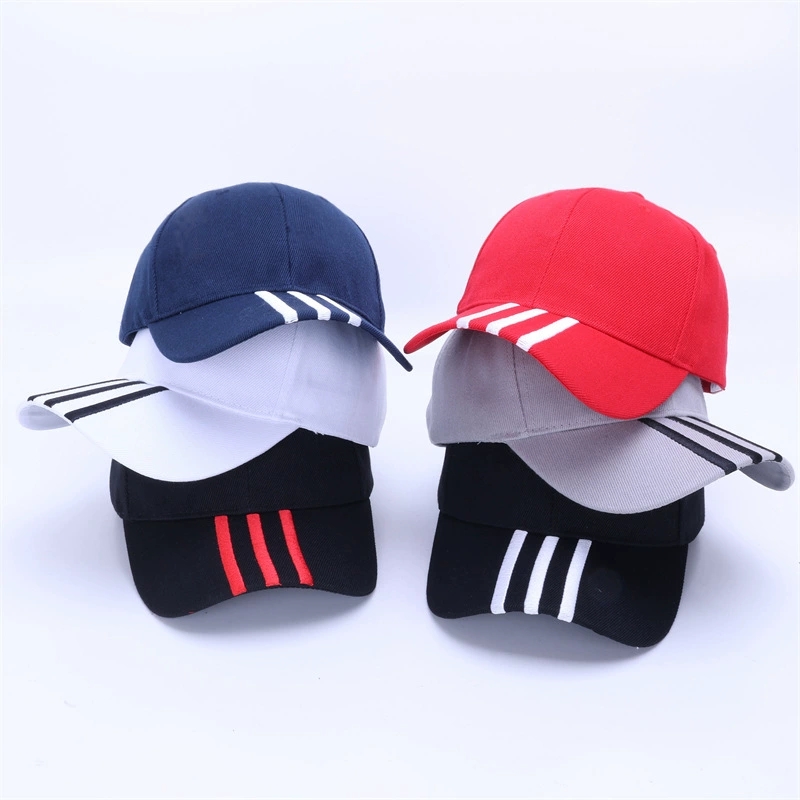Custom Black And White Striped Baseball Cap High Quality Simple And Casual Fashion Sports Golf Hat