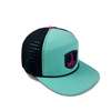 Wholesale Custom 6 Panel Rubber Patch Snapback Cap Laser Cut Hole Breathable Golf Caps Trucker Hat