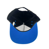 Custom Logo Blue And White Embroidery Snapback Cap Simple Outdoor Sports Flat Brim Hat Fashion Casual Gorras