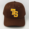 Manufacturer Brown 5 Panel Baseball Cap Custom Logo Embroidered Unisex Snapback Caps Promotion Outdoor Travel Hat