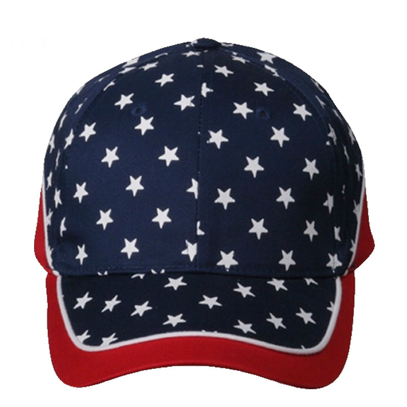 High Quality Printed Stars Cotton Baseball Cap Hot Sell Fashion Trend Unisex Outdoor Sports Hat 6 Panel Constructed Gorras