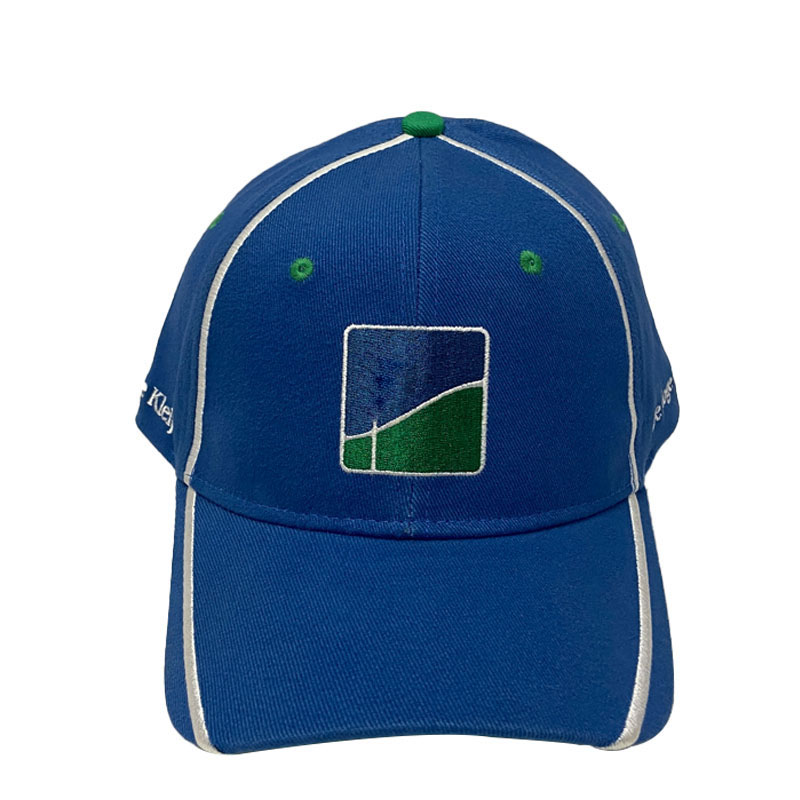Custom Embroidery Blue 6 Panel Baseball Caps Outdoor Sports Golf Club Unisex Hats