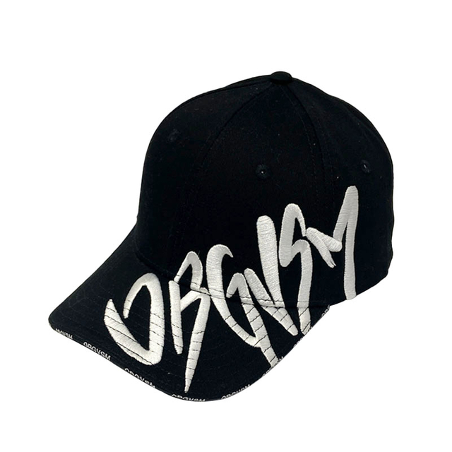 Brand Custom 6 Panel Embroidery Black Baseball Cap Men Street Skateboard Sports Dad Hat