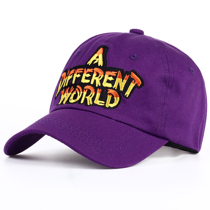 Promotional Purple Simple Embroidered Fashion Leisure Baseball Cap Custom Logo Adjustable Hat