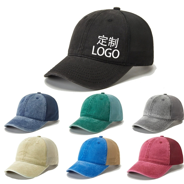 Factory Custom Logo Mesh Breathable Trucker Cap Summer Fashion New Design 6 Panel Baseball Hat Cotton Gorras