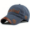 High Quality Leather Patch Baseball Cap Custom Embroidery Logo Denim Hat for Vintage Casual Style
