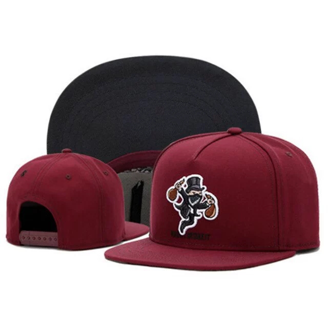 Factory Wholesale 5 Panel Black Snapback Cap Fashion Cartoon Embroidery Cotton Hat