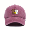 New Pink Wash Printing Sport Baseball Hat Custom Lovely Women Outdoor Leisure Sun Cap