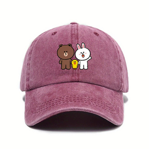 New Pink Wash Printing Sport Baseball Hat Custom Lovely Women Outdoor Leisure Sun Cap