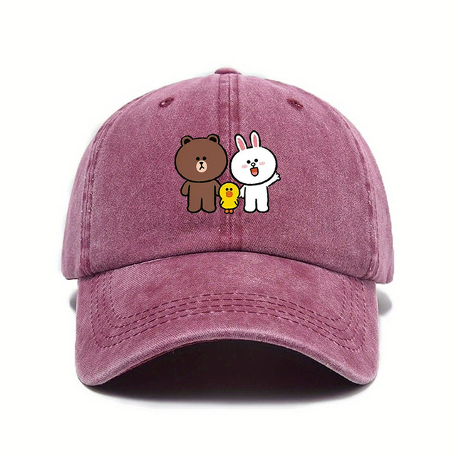 New Pink Wash Printing Sport Baseball Hat Custom Lovely Women Outdoor Leisure Sun Cap