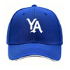 High Quality Blue Heavy Brushed Cotton Baseball Cap Custom Embroidery Logo Promotional Team Caps Plain Trend Dad Hat