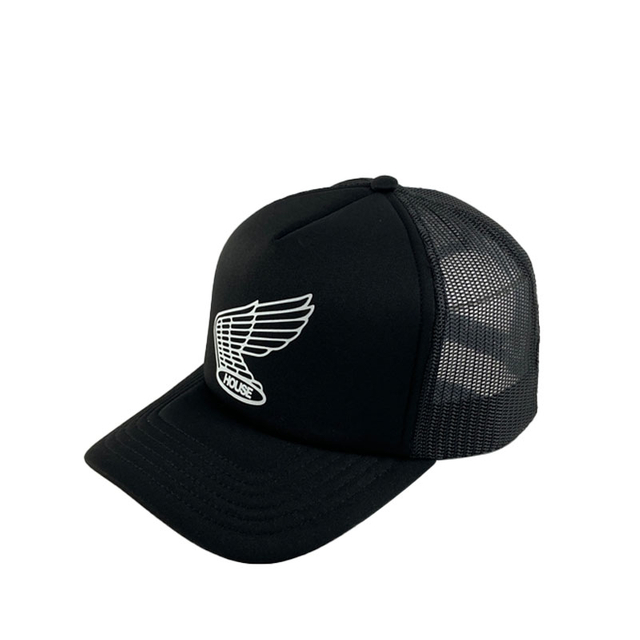 Custom Black 5 Panel Foam Mesh Trucker Cap Brand Printed Logo Fashion Leisure Baseball Caps