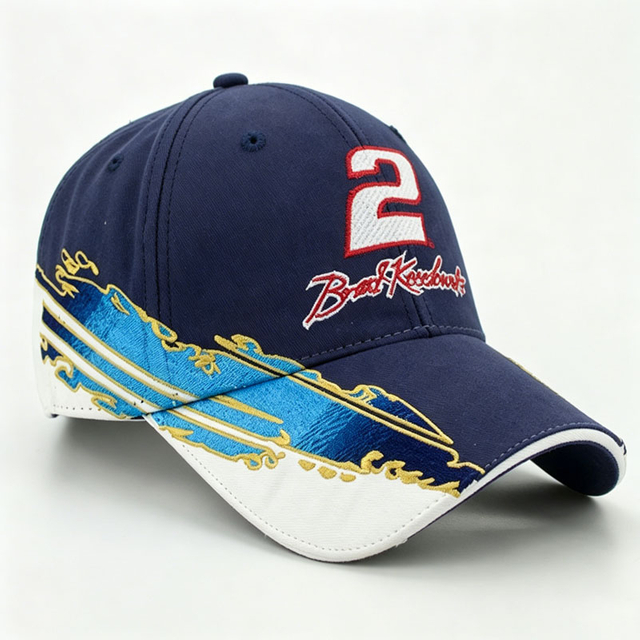 Premium 3D Embroidery Cotton Baseball Cap Custom Logo Men Outdoor Sports Racing Hat