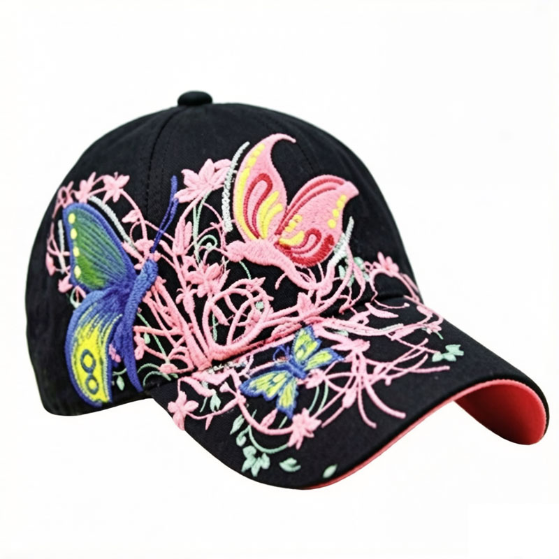 Custom Embroidery Stylish Flower Women's Baseball Cap Hot Sale Outdoor Sports Casual Sun Hat