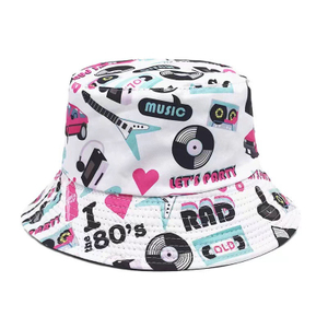 Wholesale OEM Vintage Printed Bucket Hat New Fashion Custom Design Outdoor Sports Sun Cap