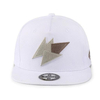 Custom Embroidery White 5 Panel Snapback Cap Simple Casual Travel Acrylic Flat Brim Baseball Hat