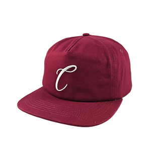 OEM Wholesale Unstructured 5 Panel Snapback Cap Custom Embroidery Plain Flat Brim Hat