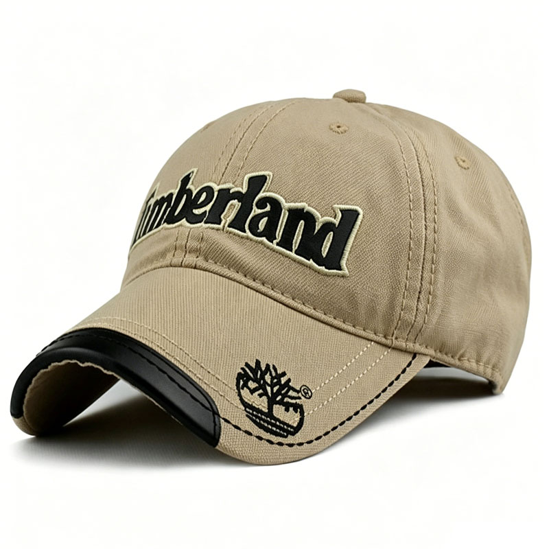 High Quality Leather Patch Baseball Cap Custom Embroidery Logo Denim Hat for Vintage Casual Style