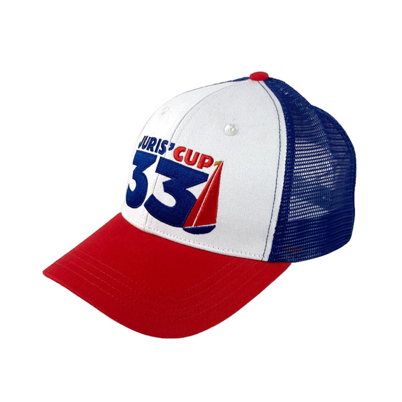 Custom Fashion Contrast Embroidery Trucker Hat Summer Breathable Mesh Baseball Cap for Outdoor Sports Racing